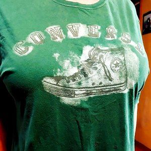 Converse T-Shirt Mens XXL Green Short Sleeve CHUCK TAYLOR Hightop Shirt